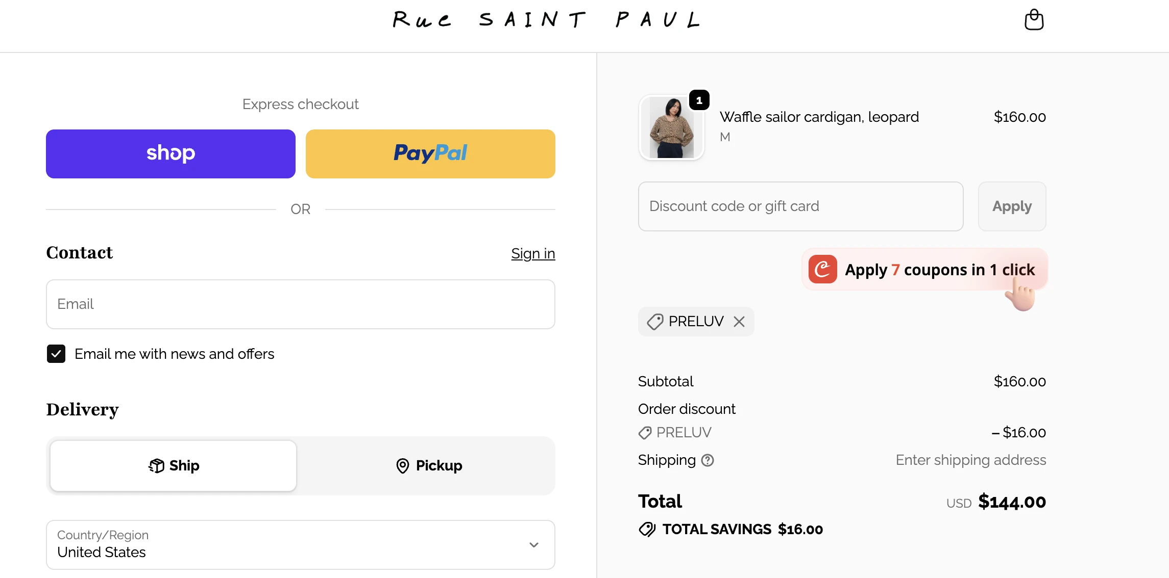 Use Discount Code PRELUV for 10% OFF Sitewide at ruestpaul.com
